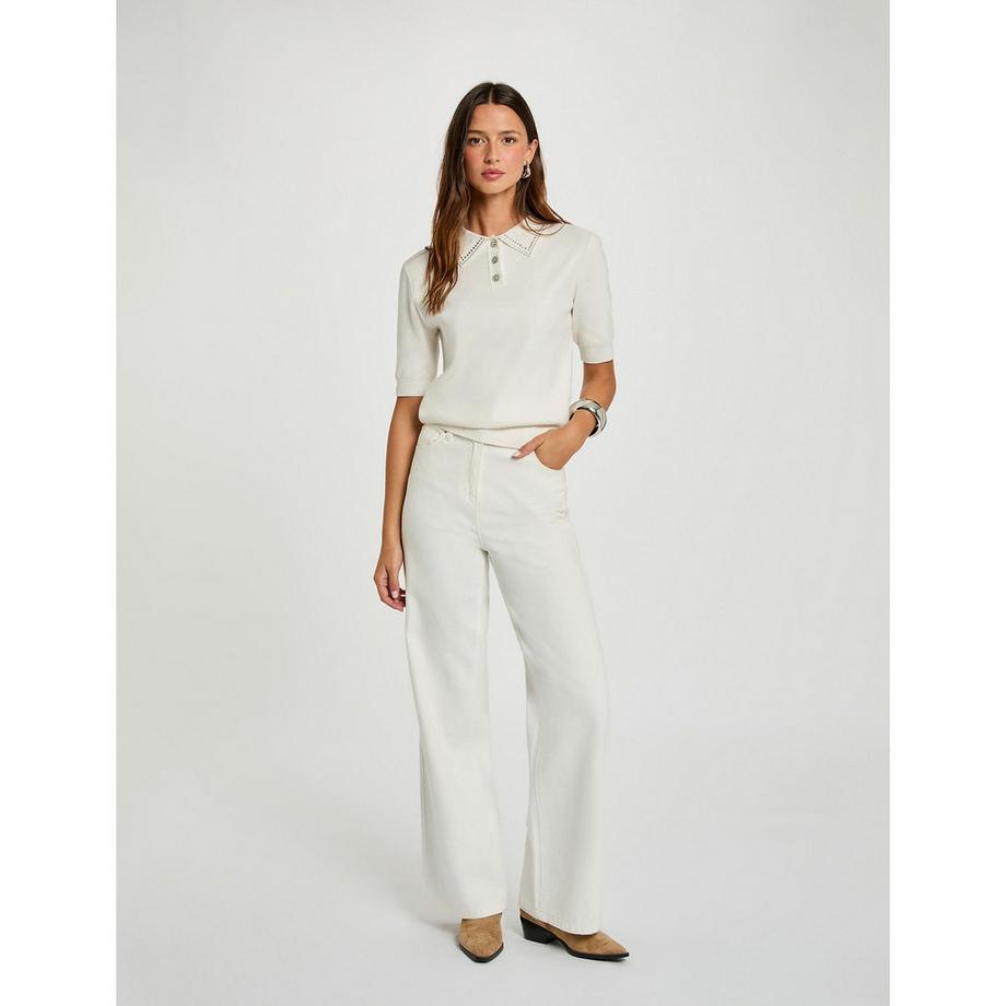 MORGAN Kurzarm Polo Pullover  