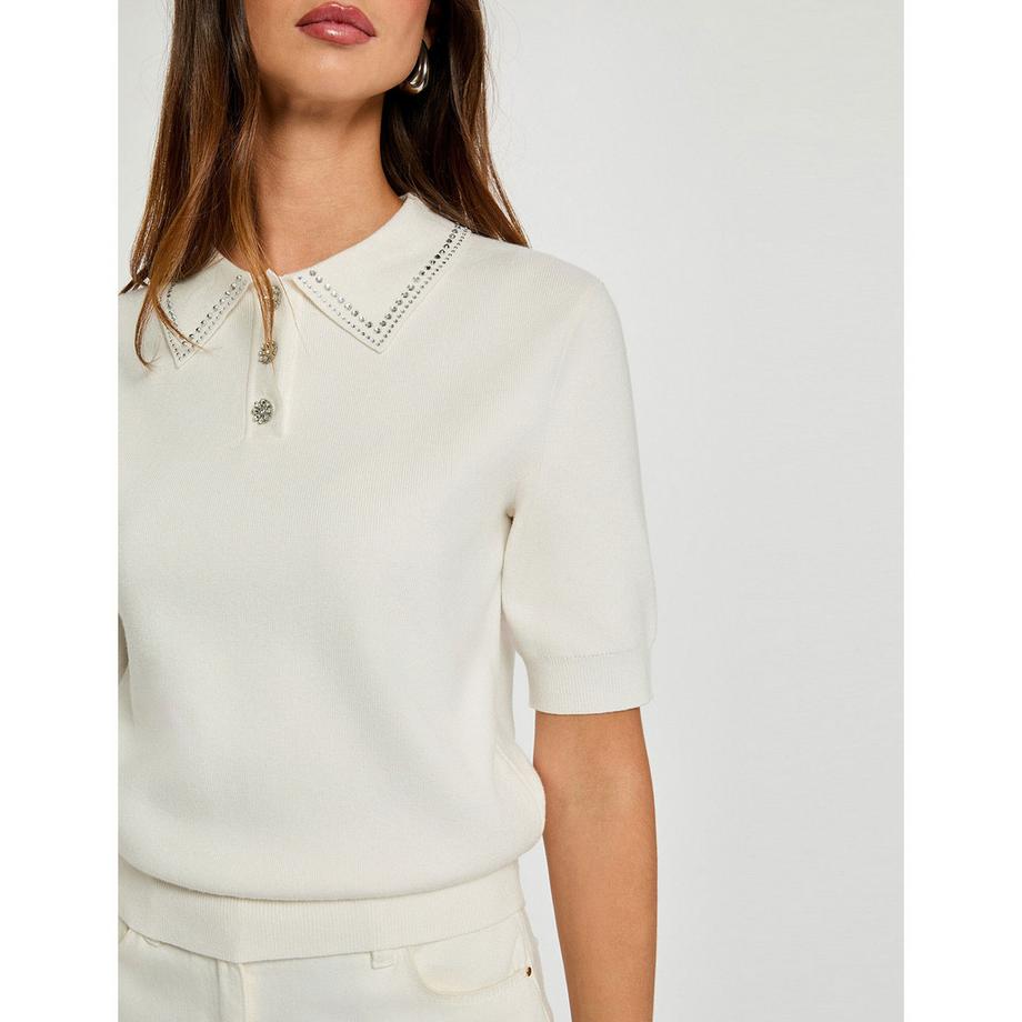 MORGAN Kurzarm Polo Pullover  