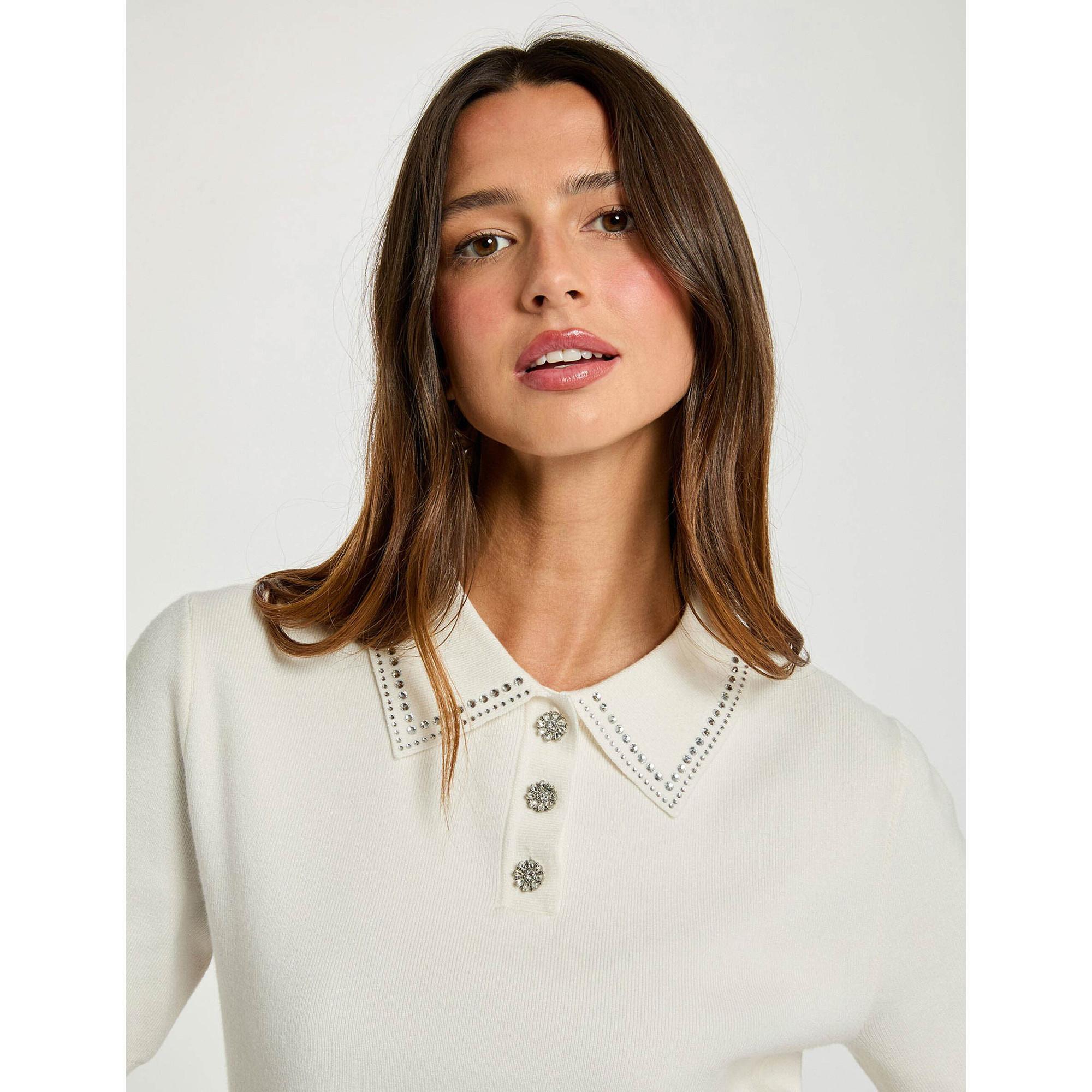 MORGAN Pull Polo Court Manches Courtes  