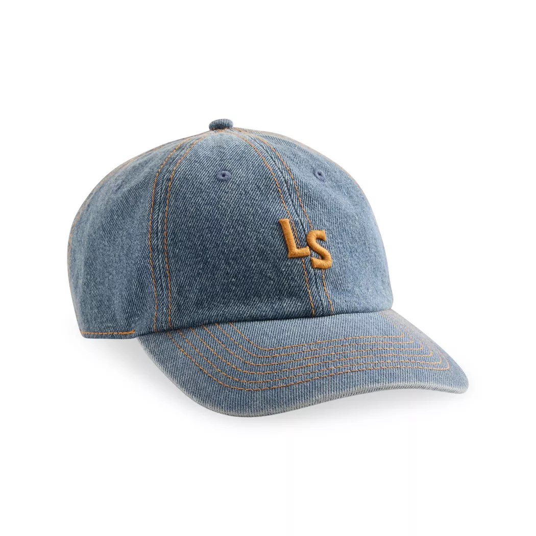 Levis Accessories Monogram Baseball Cap Indigo One Size