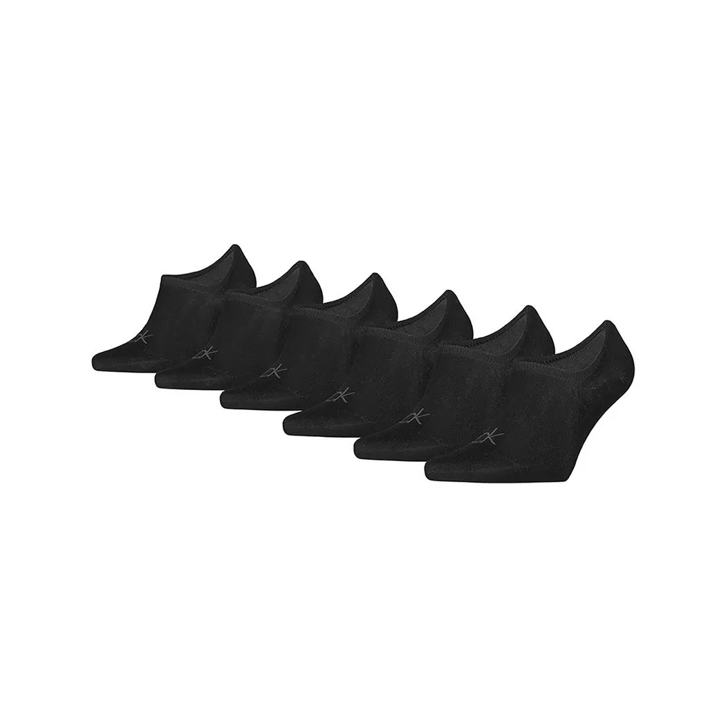 Füßlinge CALVIN KLEIN "CK MEN FOOTIE HC 6P ECOM", Herren, Gr. 43-46, schwarz, Obermaterial: 60% Baumwolle, 35% Polyester, 5% Elasthan, Socken