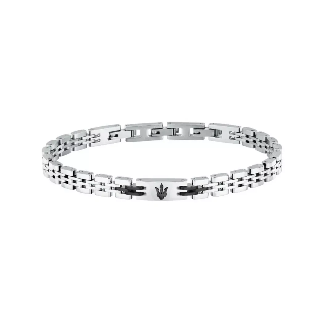Maserati Bracelet Iconic18.5 3 Cm Silver One Size Homme 2