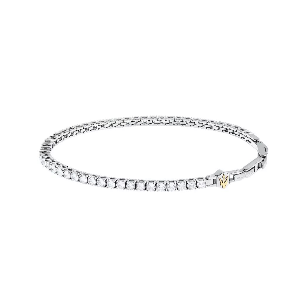 Maserati - Armband, Tennis, 18.5+3CM, Silberfarben