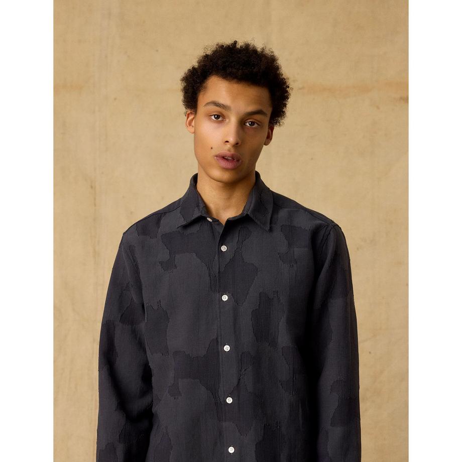 Forét Dawn Jacquard Regular Fit Chemise à Manches Longues  