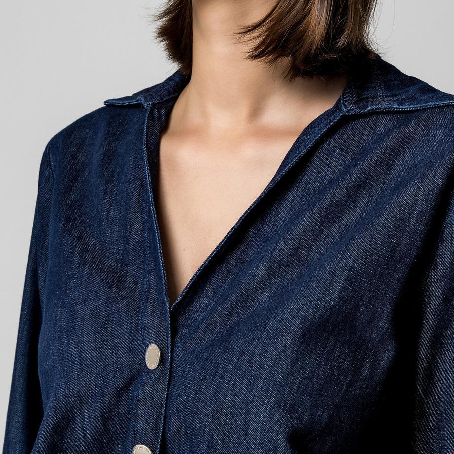 MORGAN Robe Mini en Denim avec Ceinture  