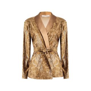 RINASCIMENTO Blazer Paillettes con Cintura da Annodare  