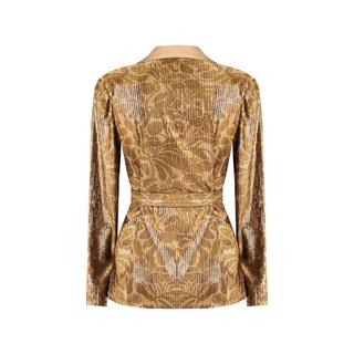 RINASCIMENTO Blazer Paillettes con Cintura da Annodare  