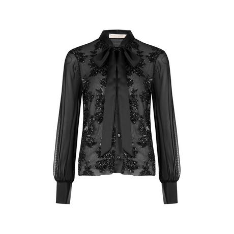 RINASCIMENTO Langarmbluse mit Schluppenkragen  