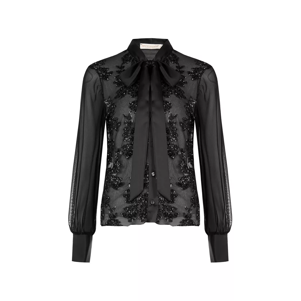 Rinascimento - Bluse, für Damen, Black, Größe XS