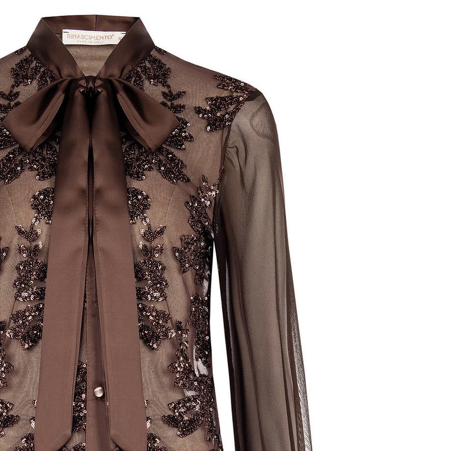 RINASCIMENTO Chemisier à manches longues avec col lavallière  