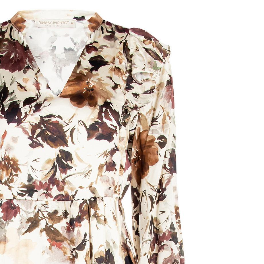RINASCIMENTO Robe Longue Maxi Manches Longues Imprimé Floral  