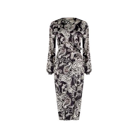 RINASCIMENTO All-Over-Print Langarm Midi-Kleid  