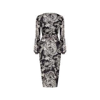 RINASCIMENTO All-Over-Print Langarm Midi-Kleid  