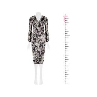 RINASCIMENTO All-Over-Print Langarm Midi-Kleid  