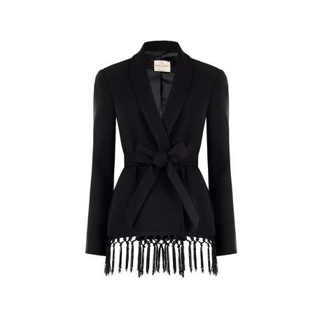 RINASCIMENTO Blazer Schalkragen Fransen Detail  