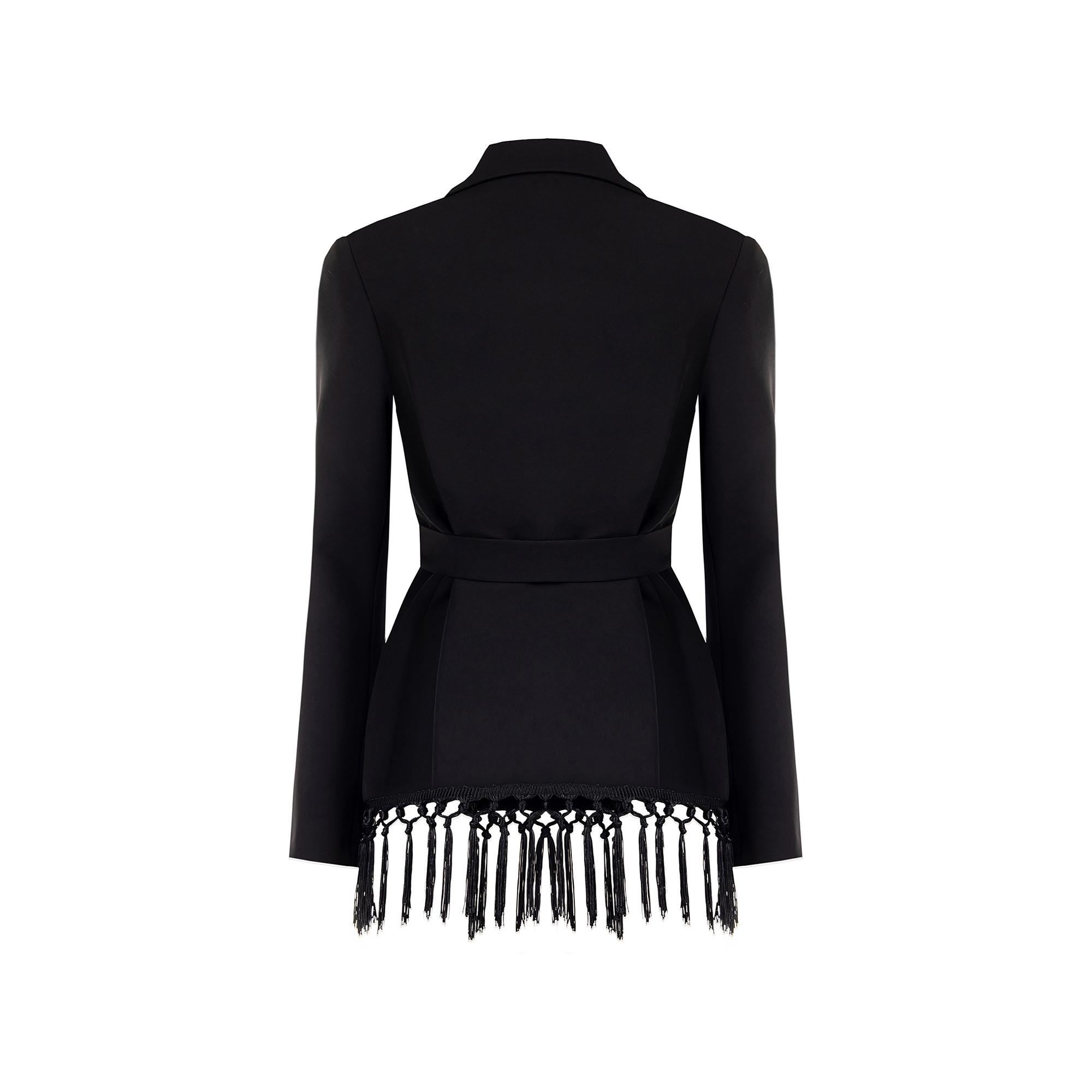 RINASCIMENTO Blazer Schalkragen Fransen Detail  