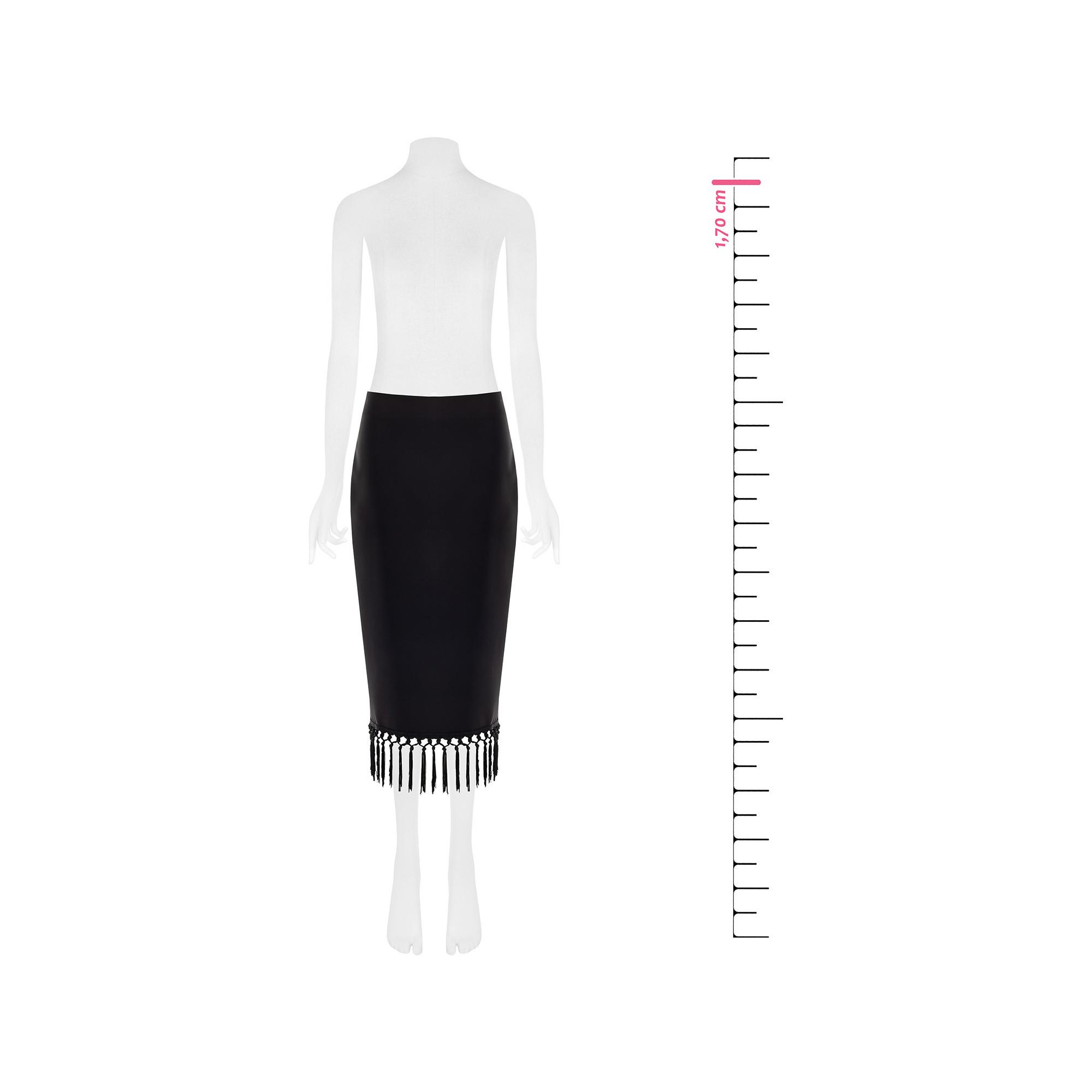 RINASCIMENTO Midi Rock mit Fransen Saum  