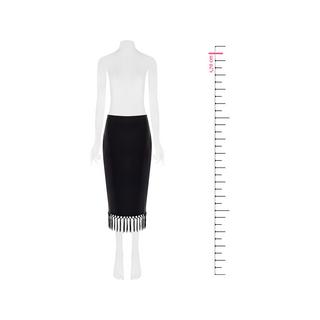 RINASCIMENTO Midi Rock mit Fransen Saum  