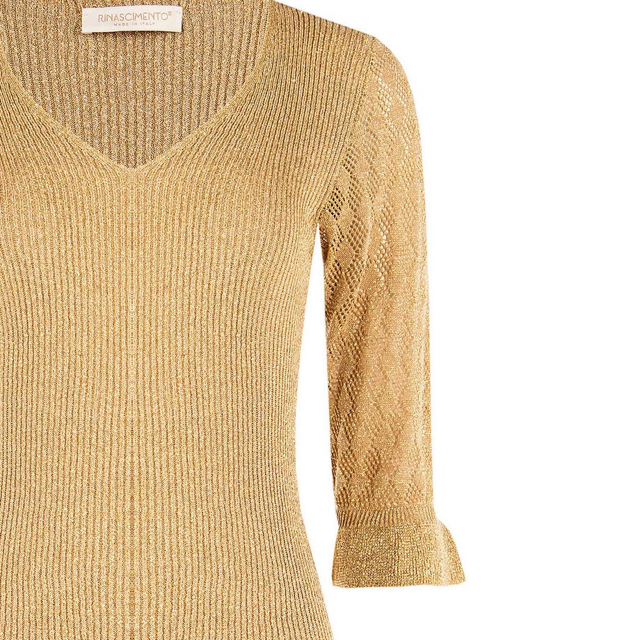 RINASCIMENTO Maglione Scollo a V Fili Brillanti  