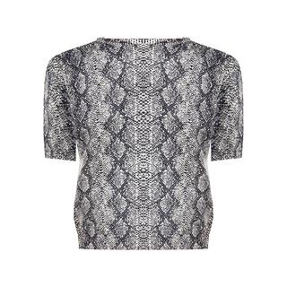 RINASCIMENTO Pull à Manches Courtes avec Encolure Ronde Ornée  