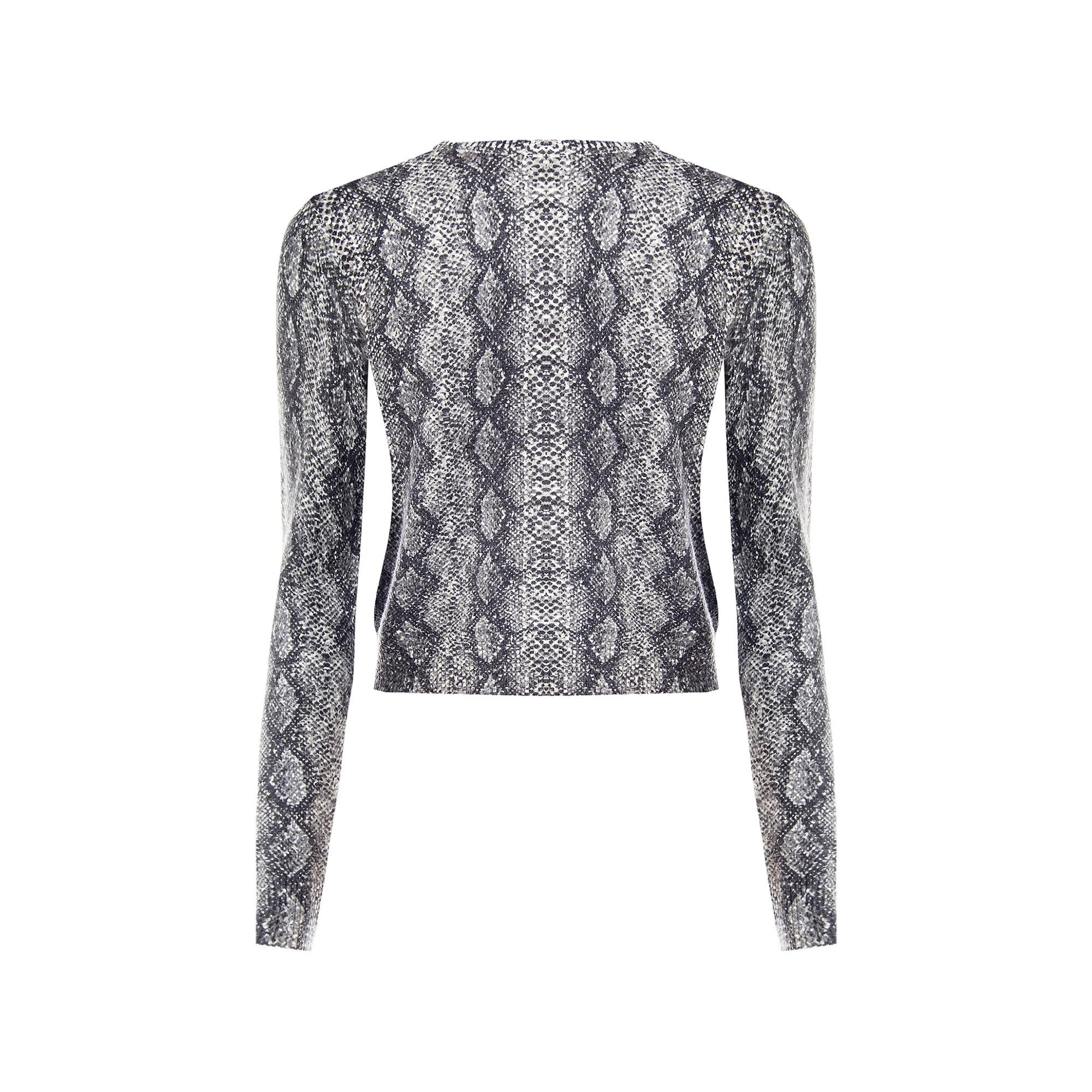 RINASCIMENTO Gemusterter Cardigan mit Ziersteinen  