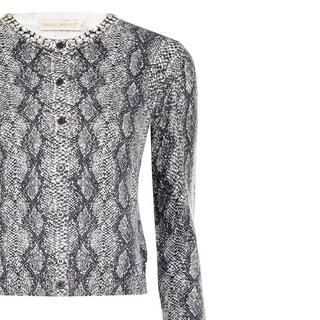 RINASCIMENTO Gemusterter Cardigan mit Ziersteinen  