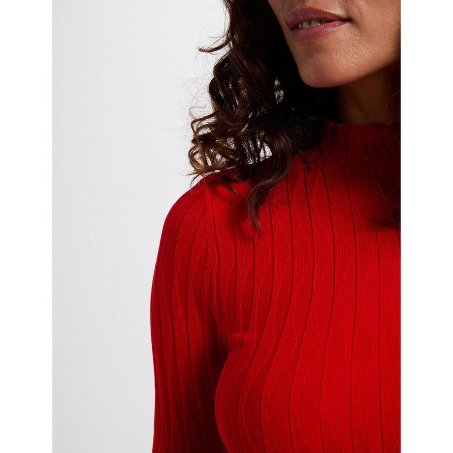 MORGAN Pull en maille côtelée  