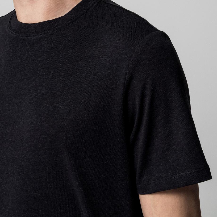 Manor Man T-Shirt en Lin Coupe Regular  