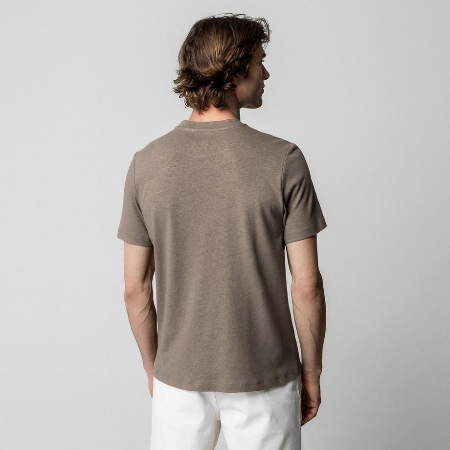 Manor Man T-Shirt en Lin Coupe Regular  