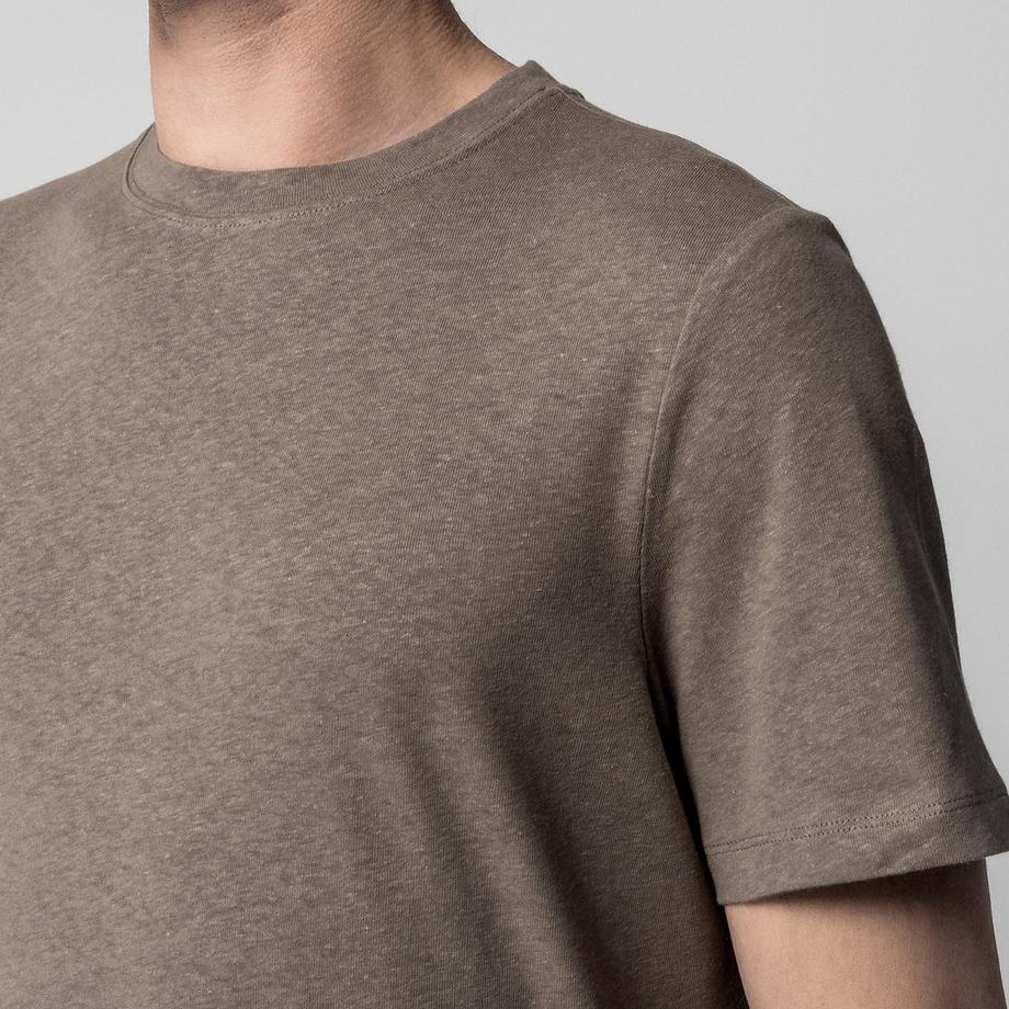 Manor Man T-Shirt en Lin Coupe Regular  