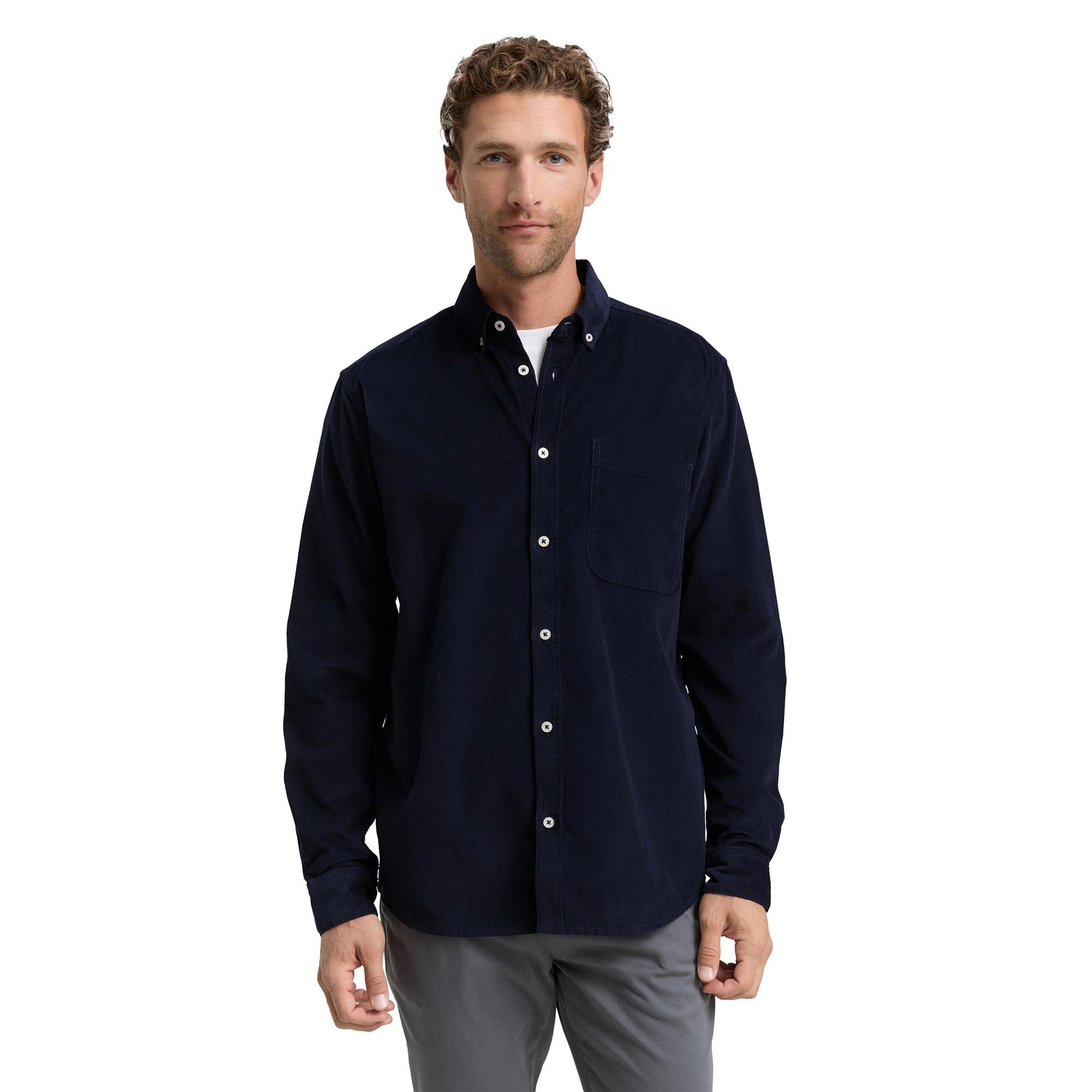 TOM TAILOR Chemise en velours côtelé à manches longues  