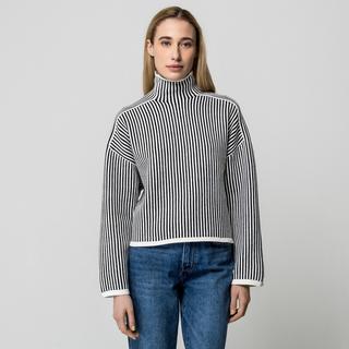 EDITED Pull à col roulé rayé  