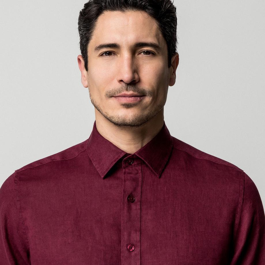 Manor Man Chemise Manches Longues Regular Fit Col Kent  