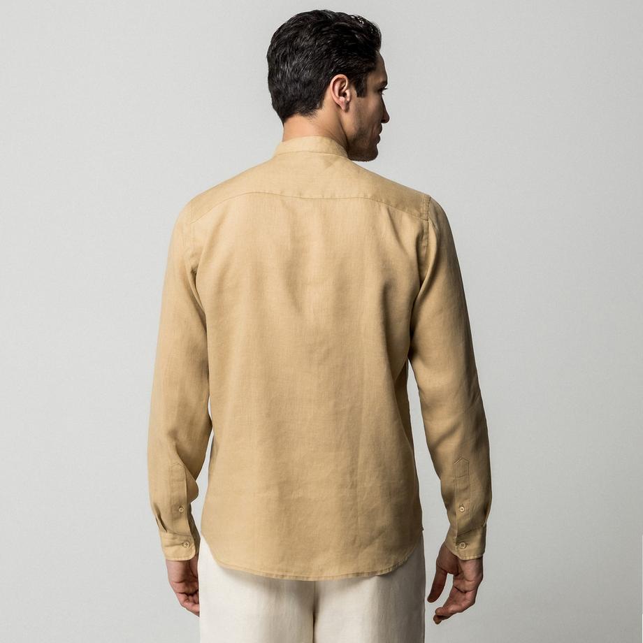 Manor Man Chemise à Manches Longues Regular Fit Col Mandarin  