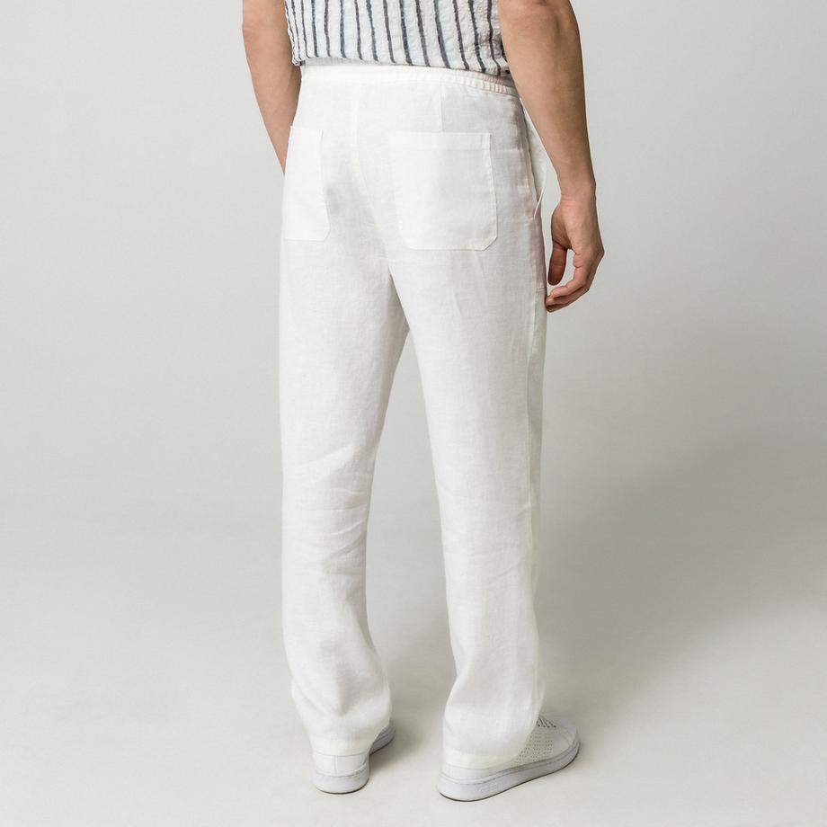 Manor Man Leinenhose mit Gummizug an den Knöcheln  