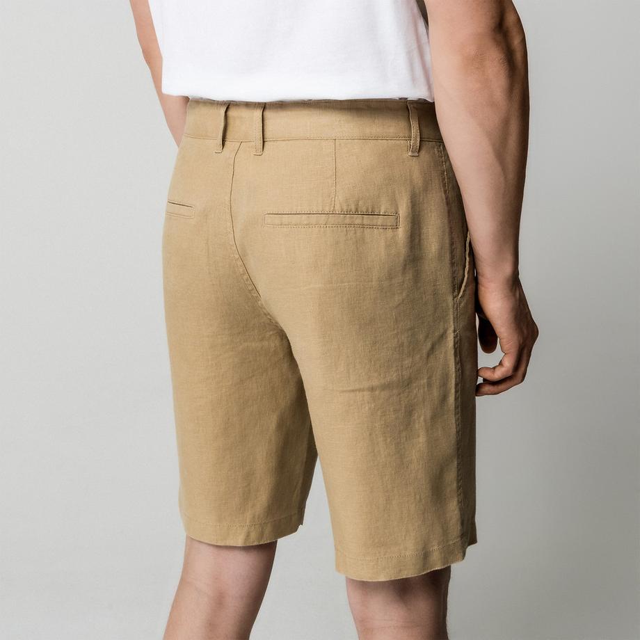 Manor Man Short en lin Regular Fit  