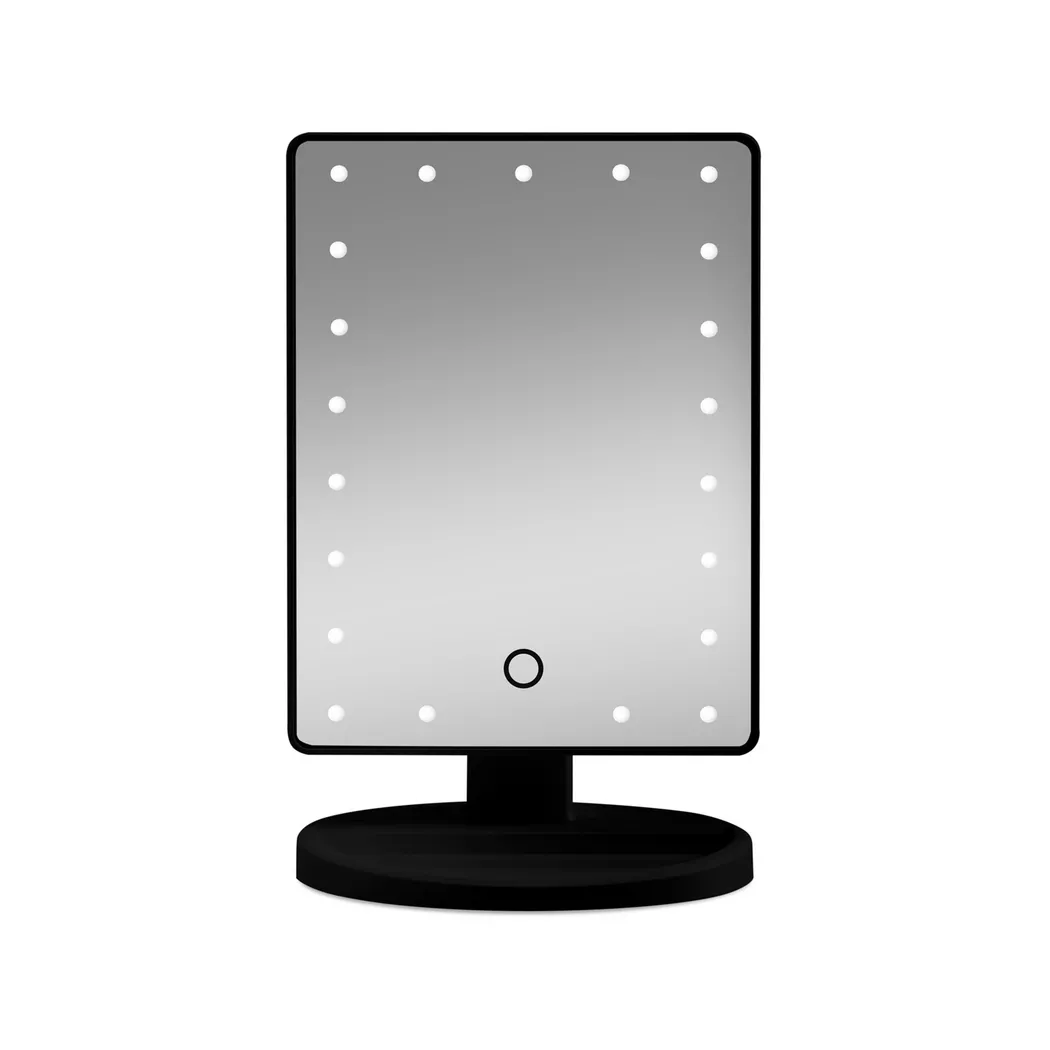 Gillian Jones Makeup Mirror w. Heart LED Light & Touch Function Black 1 pcs