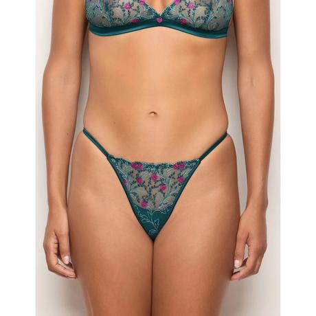 Yamamay Berry Floral Bestickter Low Waist String  