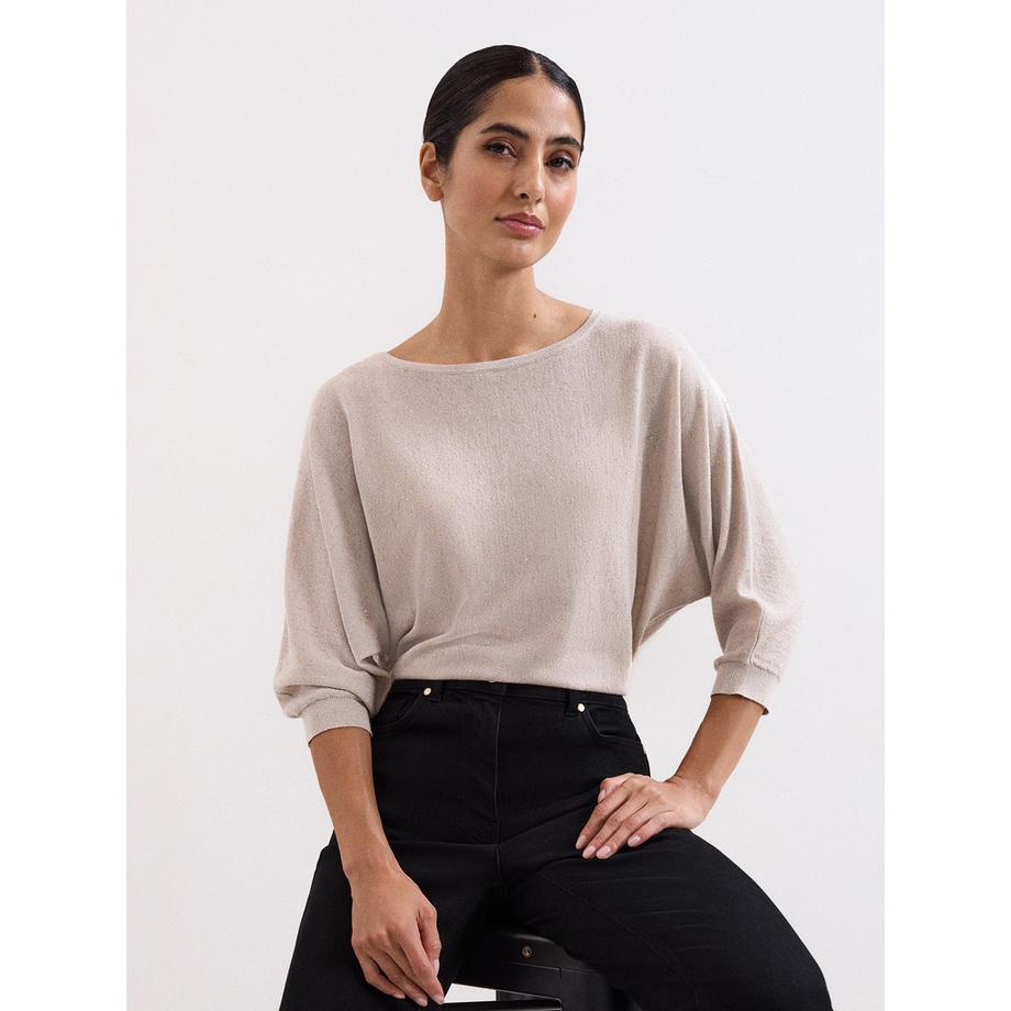 Phase Eight Maglione Scollo a Barca Maniche Corte  