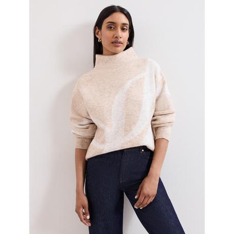 Phase Eight Stephanie Gemusterter Mock Neck Pullover  