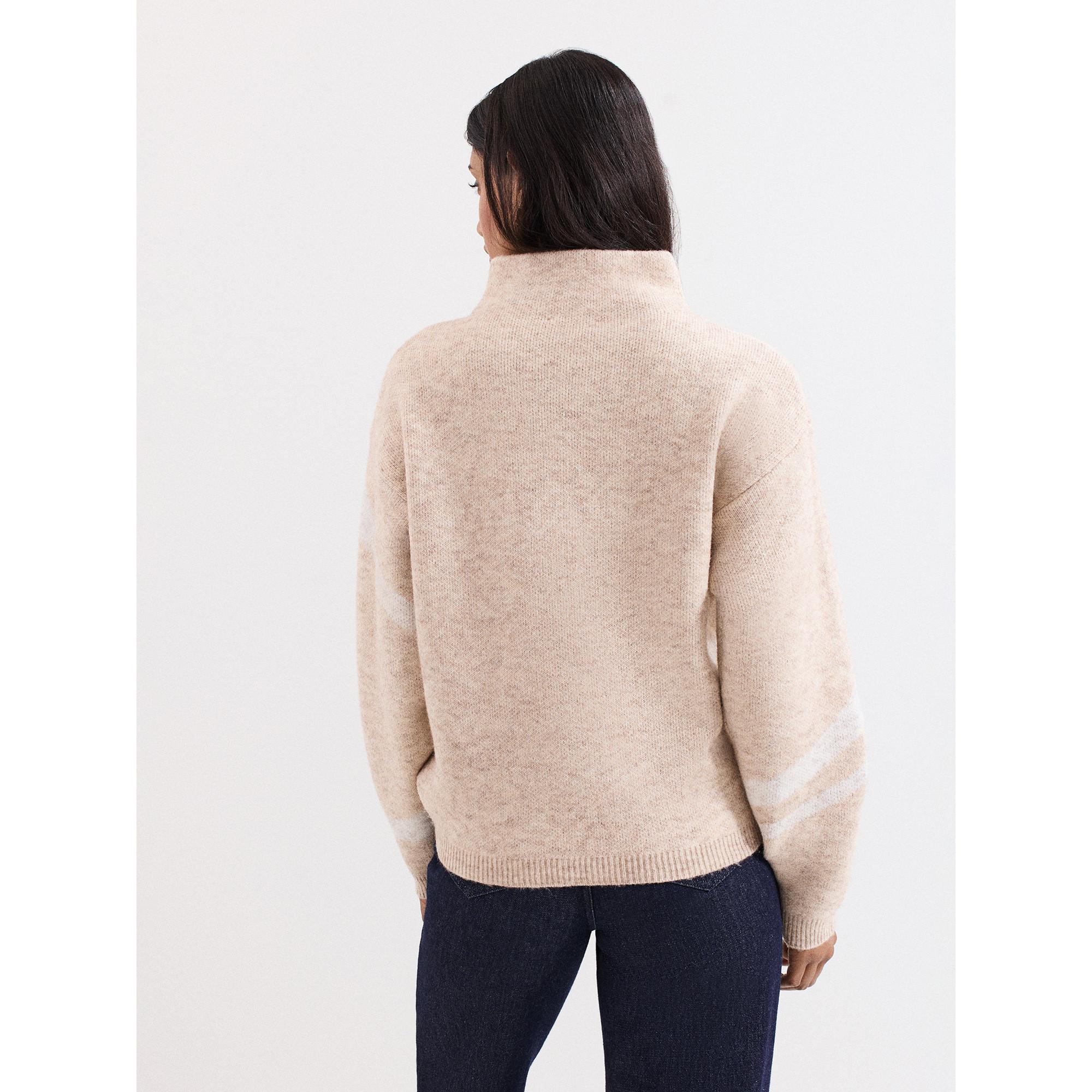 Phase Eight Stephanie Gemusterter Mock Neck Pullover  