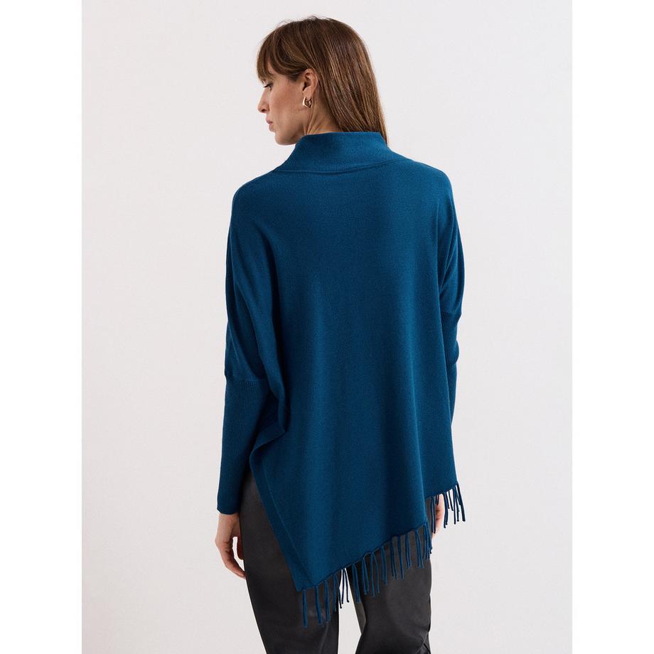 Phase Eight Athena Poncho Tricoté à Franges  