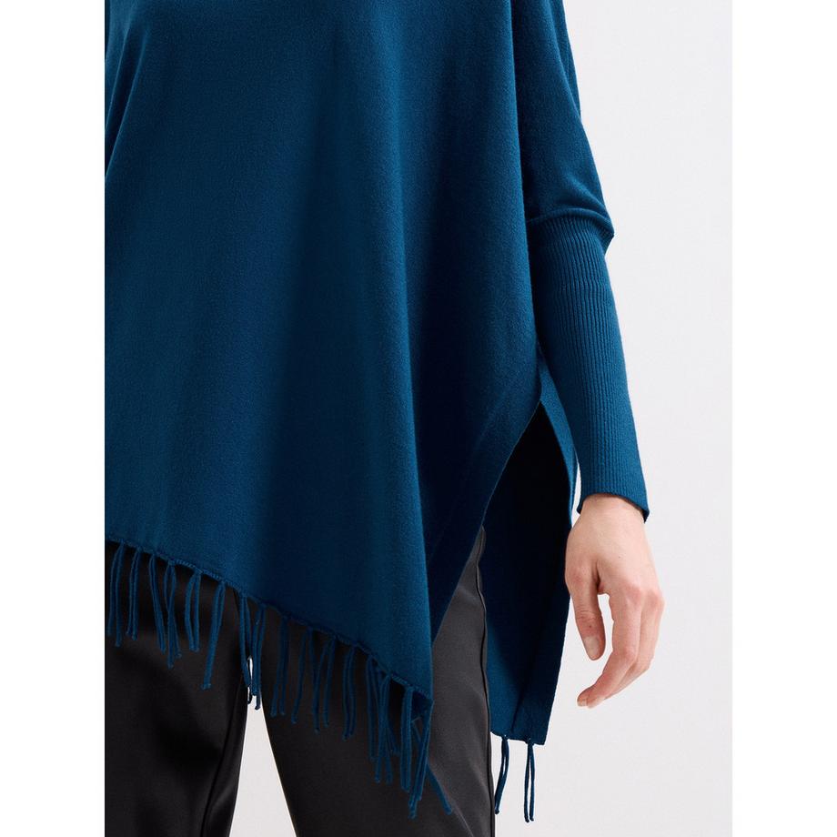 Phase Eight Athena Poncho Tricoté à Franges  