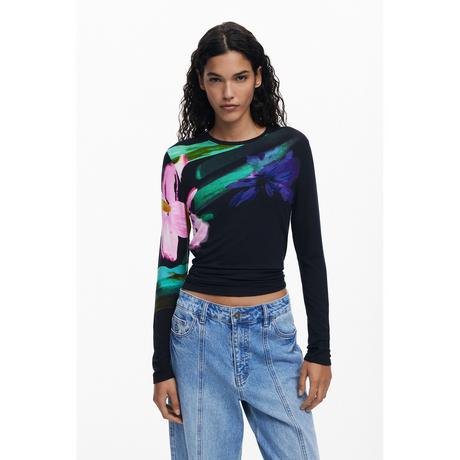Desigual Pull à Manches Longues Imprimé Floral  