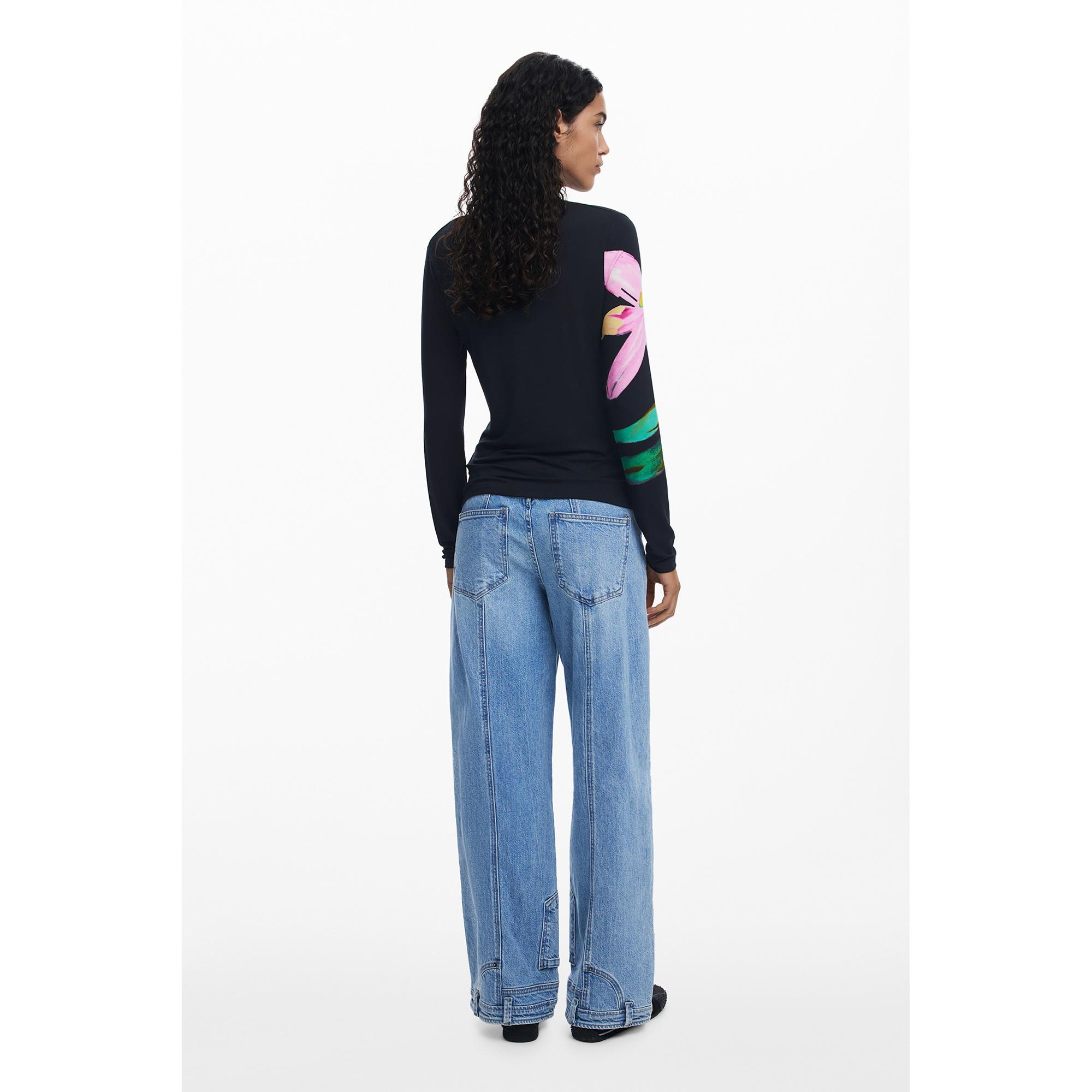 Desigual Pull à Manches Longues Imprimé Floral  