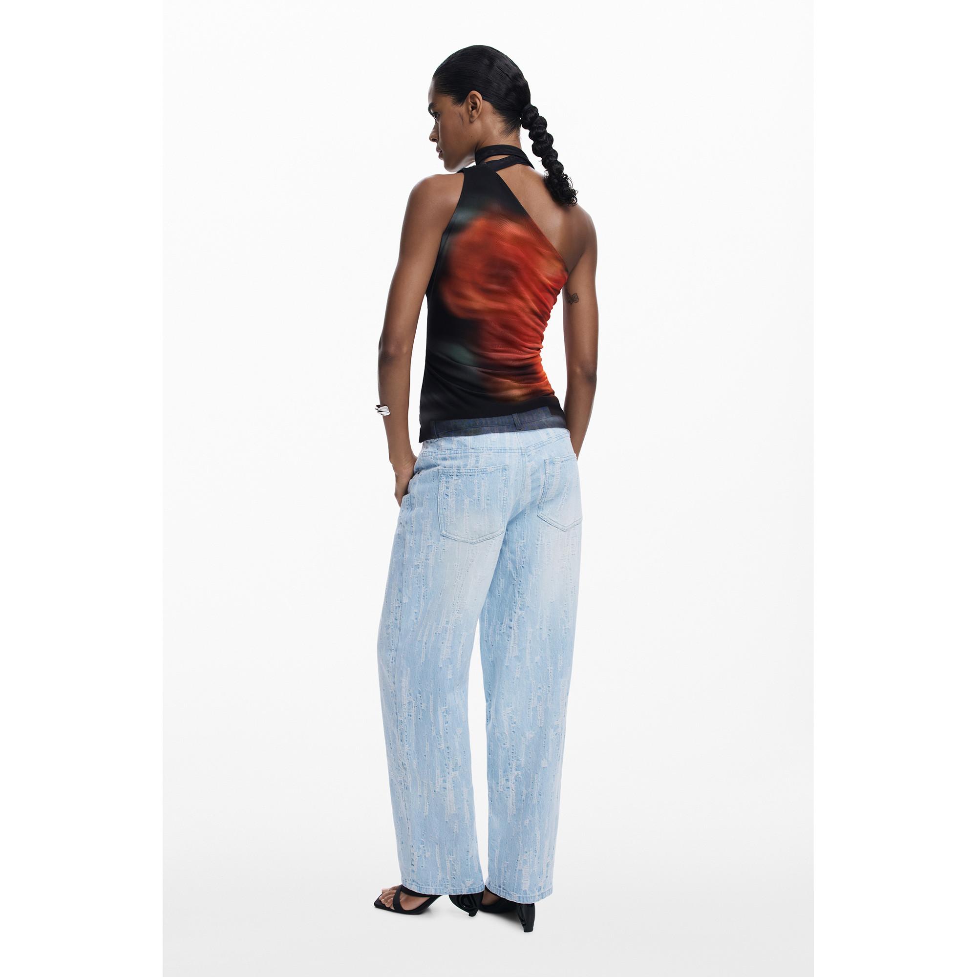 Desigual Bedrucktes Halterneck T-Shirt  