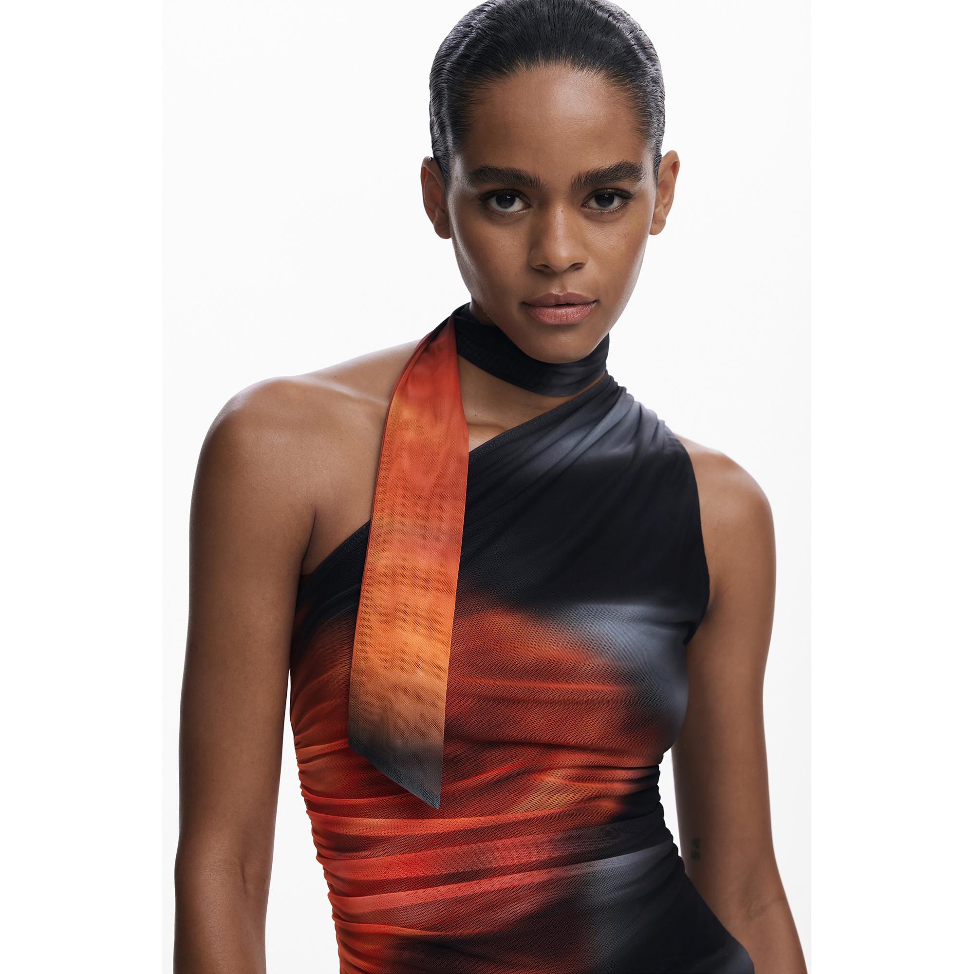 Desigual Bedrucktes Halterneck T-Shirt  