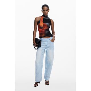 Desigual Bedrucktes Halterneck T-Shirt  