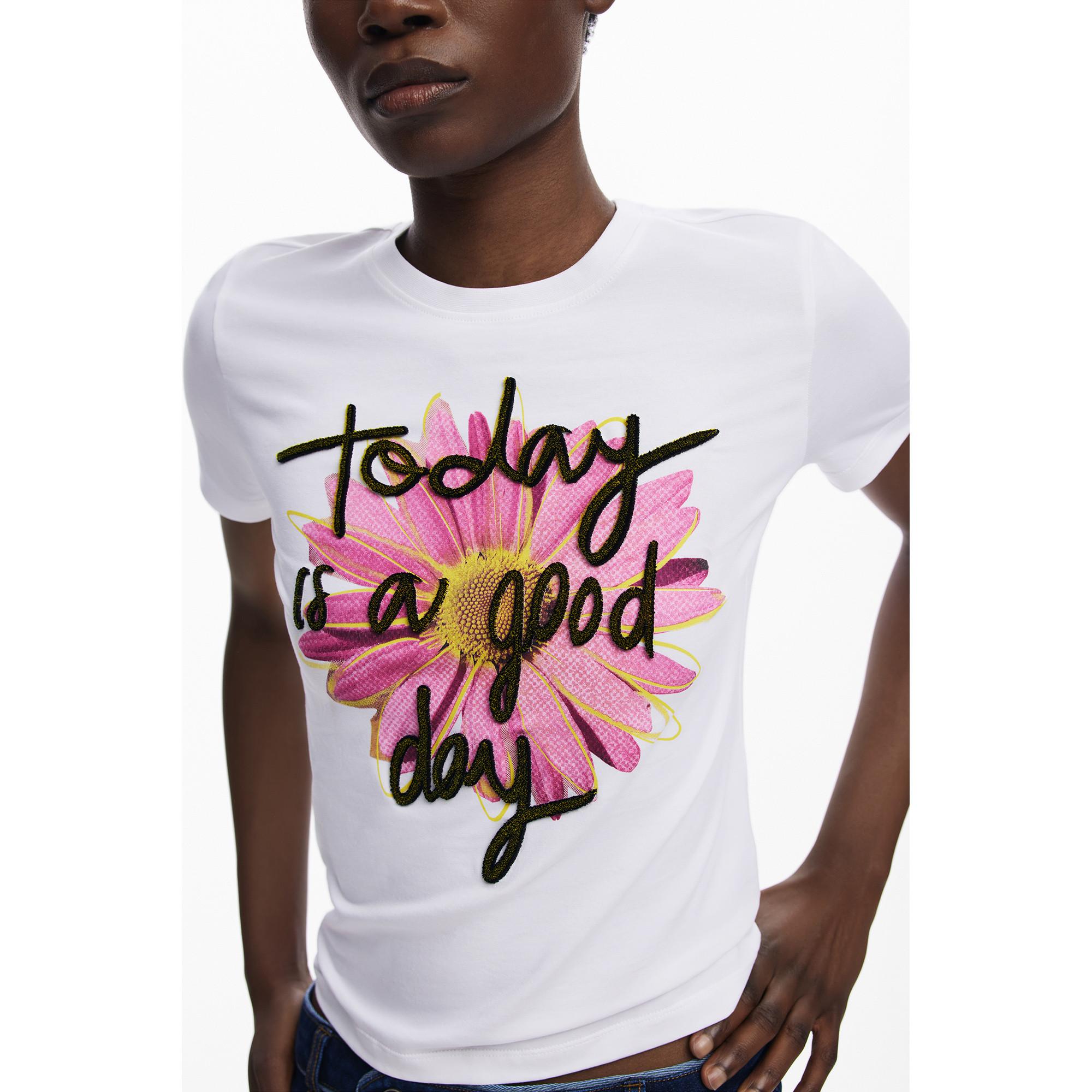 Desigual T-shirt Imprimé Floral Coupe Regular  