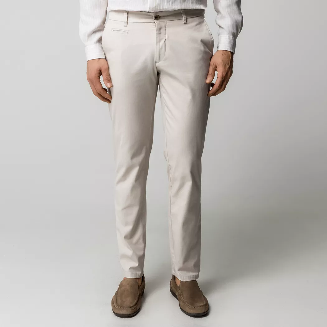 Manor Man - Chinohose, Slim Fit, für Herren, Ecru, Größe W38/L32